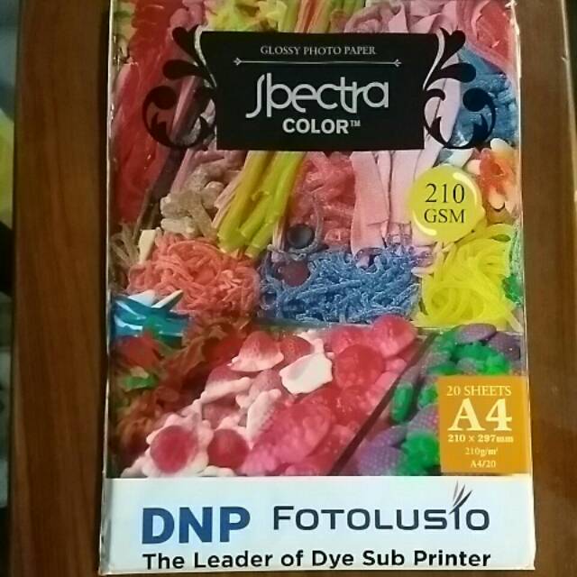 

Kertas photo glossy ( spectra color ) 210 gsm A4
