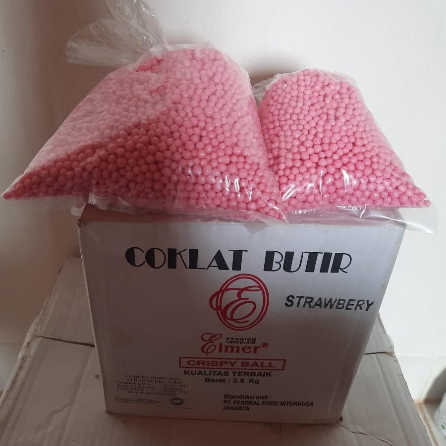 

Crispy Ball Elmer Pink Stroberi Strawberry Crispy Ball Repack 250gr