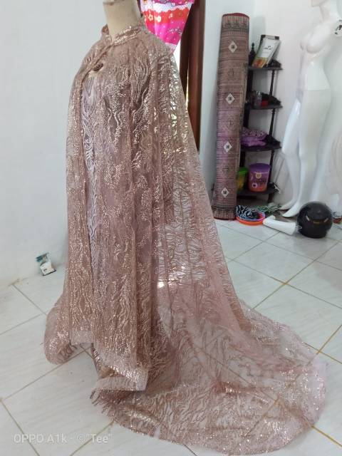 Gaun pengantin duyung+jubah candy