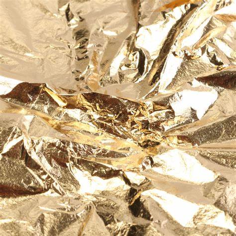 Foil Paper Kertas Gemerlap Lembaran Imitasi Champagne Silver Sheets kertas berkilau nail art decoration dekorasi party pesta prakarya kerajinan tangan kuku manicure pedicure