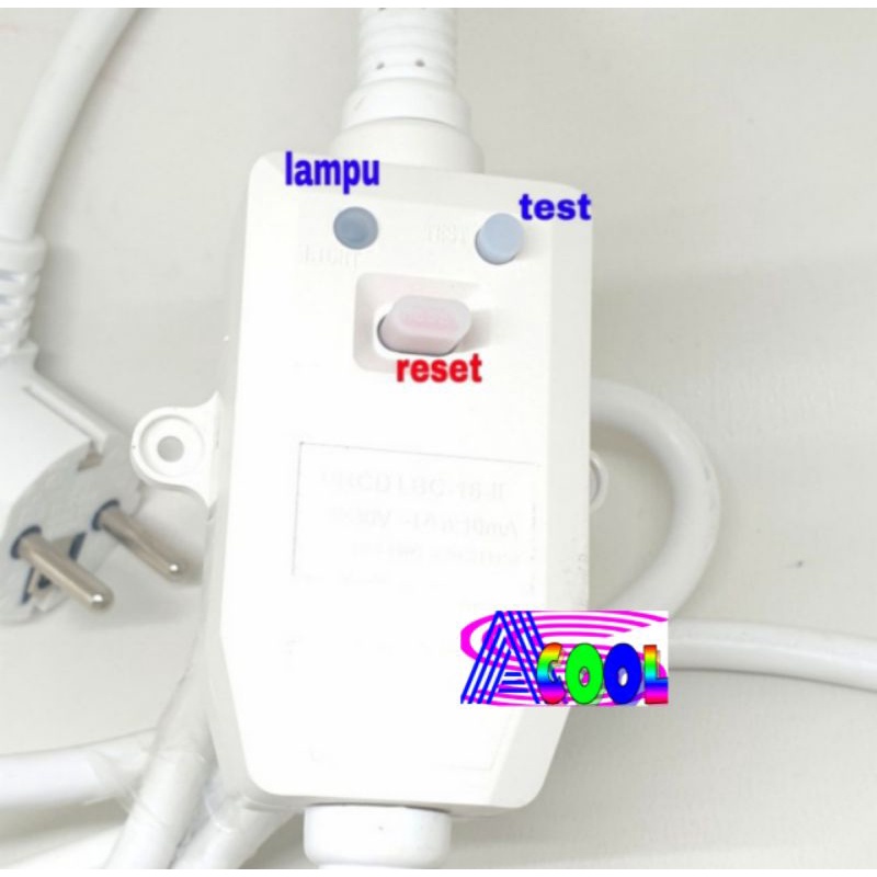 ELCB Kabel 16A Water Heater/Pompa Air-Pemutus Arus Otomatis