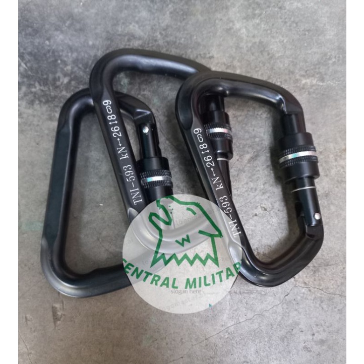 Carabiner Screw Jatah TNI - Carabiner Delta Ori