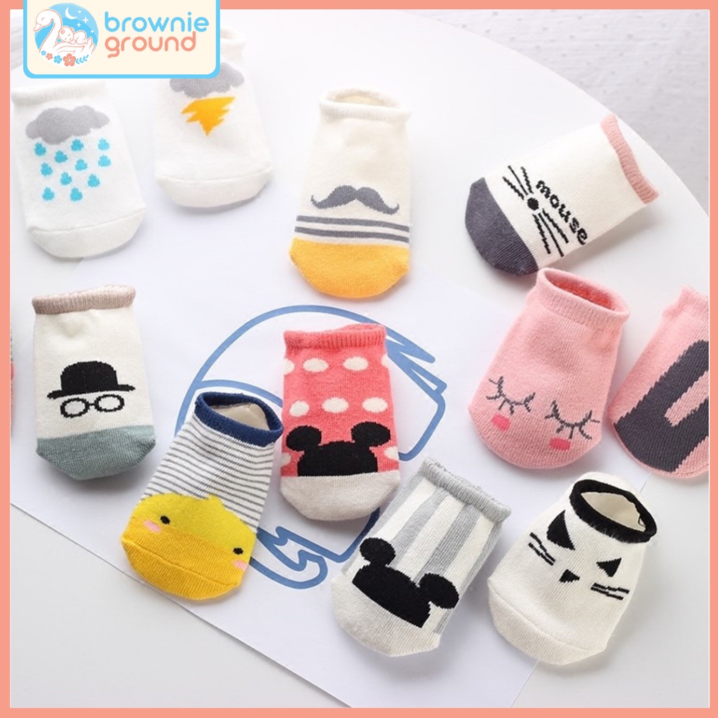 KAOS KAKI CUTE PENDEK BAYI / KAOS KAKI LUCU DAN IMUT KARAKTER / 0-6 BULAN