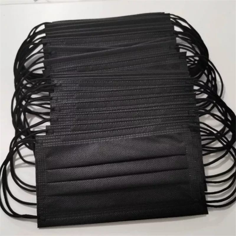 *ALIBABA1688* MASKER 3PLY  Masker Mulut Hitam / Masker hitam 3PLY