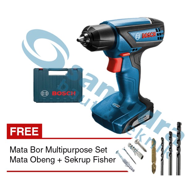 Bor Baterai BOSCH GSR 1000 + Mata Bor Multipurpose 3 Pcs + Mata Obeng