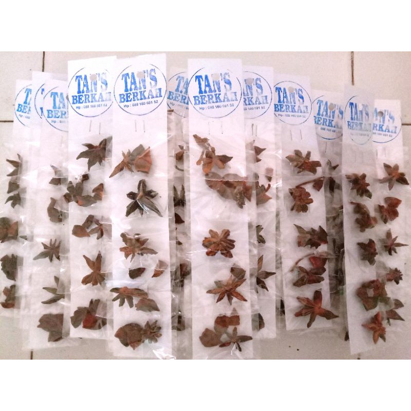 

Pekak / Bunga Lawang / Star anise rentengan (bumbu rentengan murah)