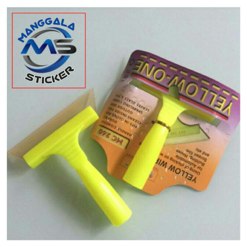 Wiper untuk membersihkan kaca dan pasang kaca film