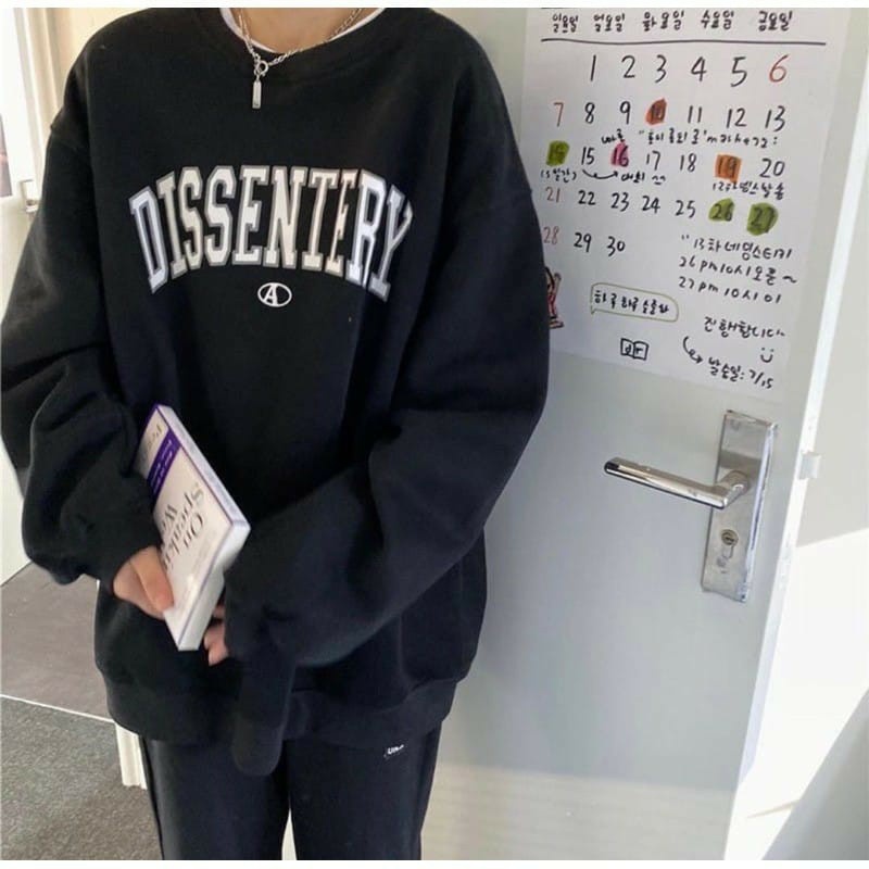 SWEATER OVERSIZE - DISSENTERY OVERSIZE SWEATER WANITA - CREWNECK OOTD-1