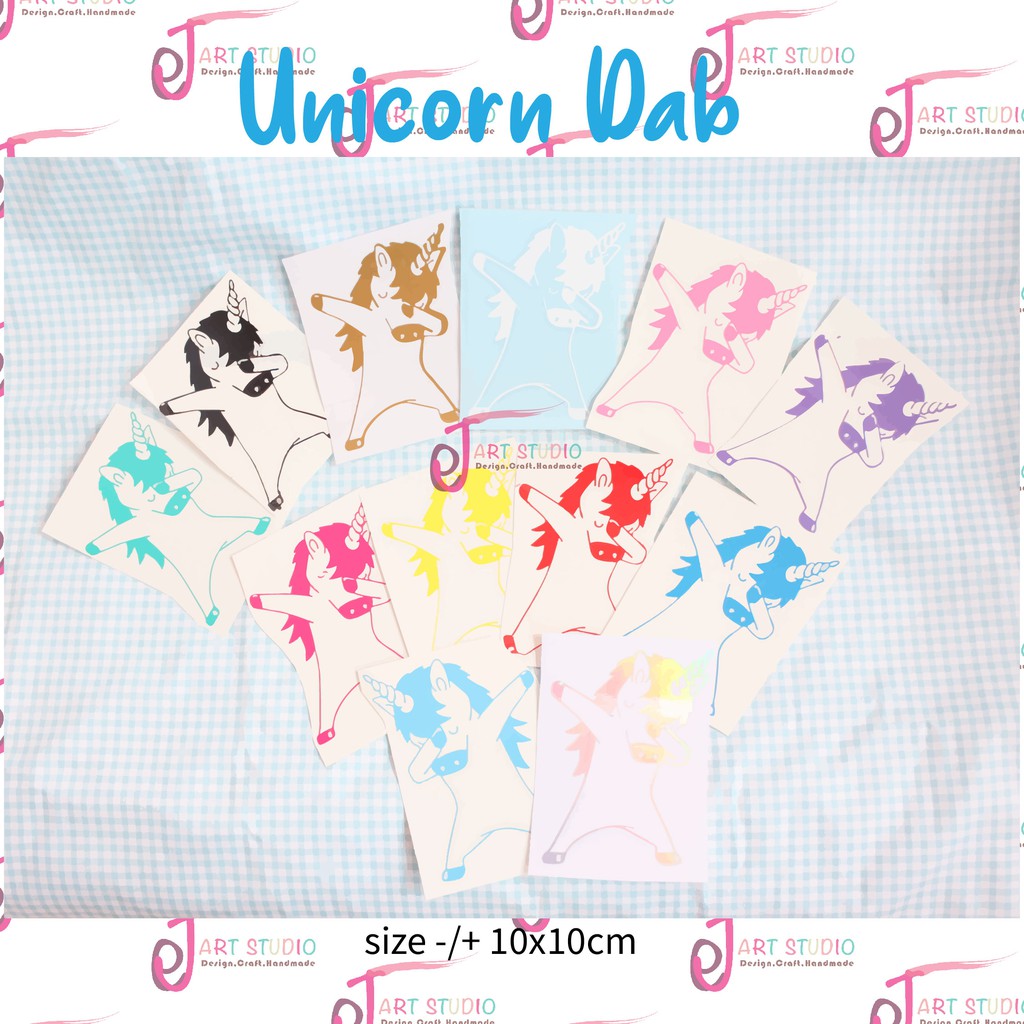 

Sticker Cutting Vinyl Unicorn Dab / Unicorn /sticker Hp/Sticker motor/sticker Tumbler