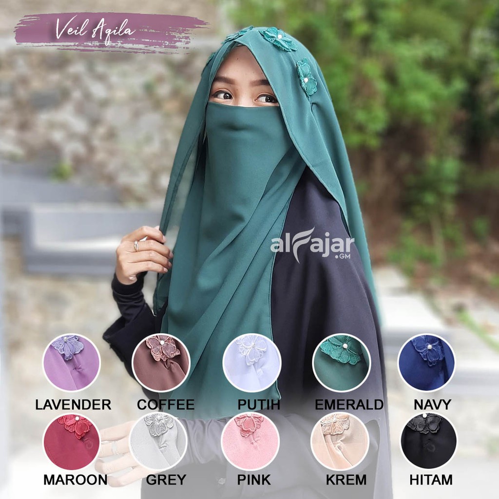 CADAR NIQOB BANDANA Veil Aqila Dua Layer by Alfajar