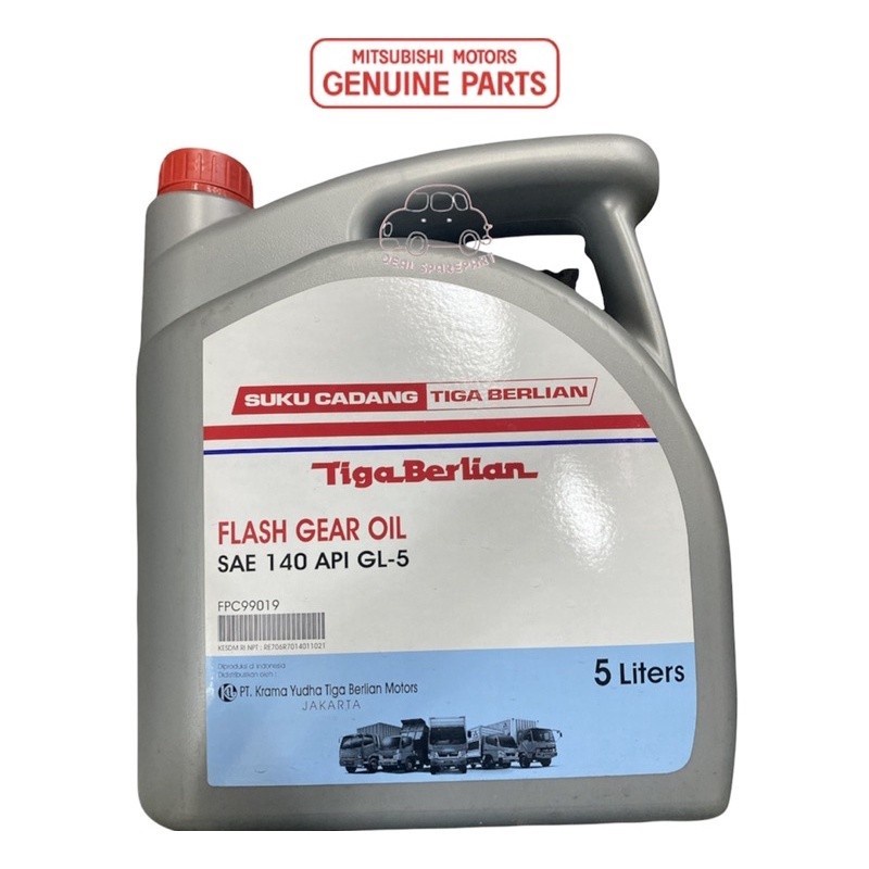 Oli Gardan SAE 140 API GL-5 Flash Gear Oil 5 Liter Asli Mitsubishi