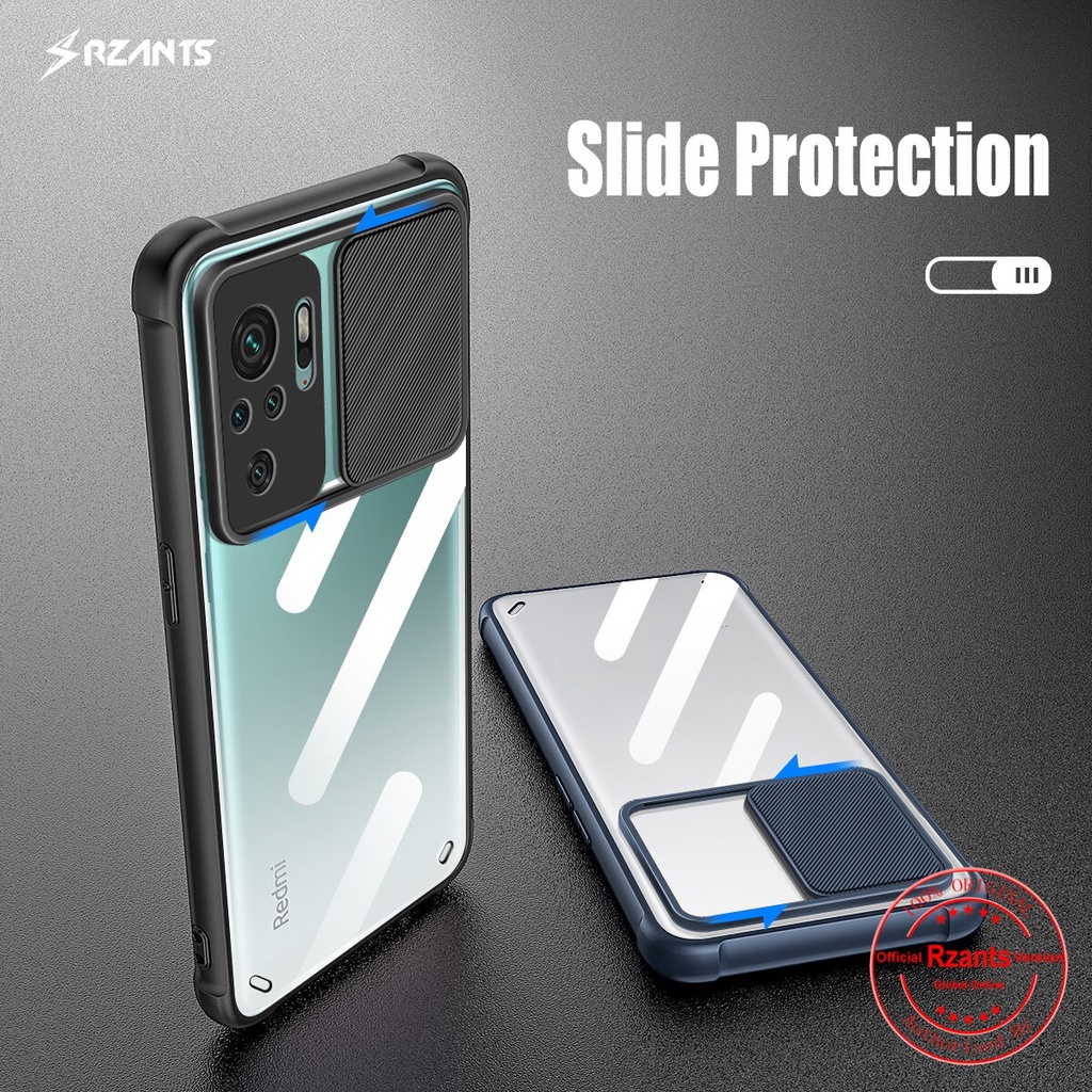 Case Xiaomi Redmi Note 10  Armor Fusion Slide Transparent Protection Camera Premium Casing