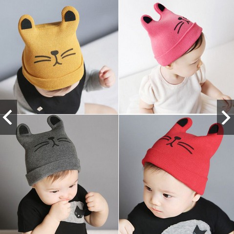 Kupluk Anak Cewek-Cowok / Unisex Motif Kucing