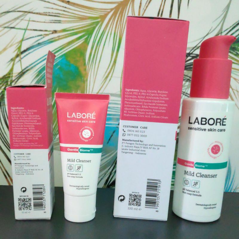 Labore Mild Cleanser 100ml - 15ml Gentle Biome Sensitive Skin Care Sabun Cuci Muka Pembersih Wajah