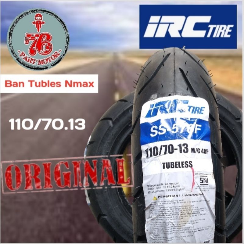 BAN TUBELESS DEPAN IRC  UK.110/70 .13 FREE PENTIL motif ban random