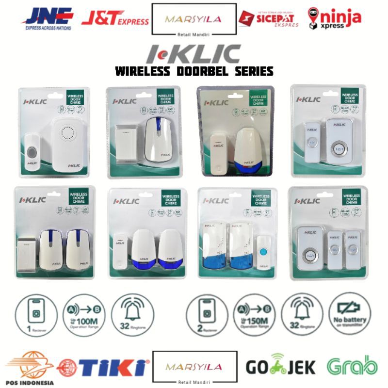 BEL RUMAH WIRELESS | BEL PINTU NIRKABEL | BEL PINTU KINETIK | WIRELESS DOORBELL I-KLIC
