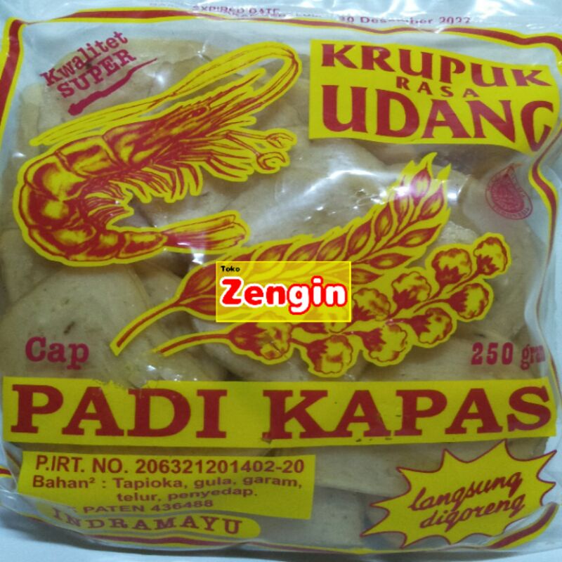 

Krupuk Udang Kancing (Super) cap Padi Kapas 250gr