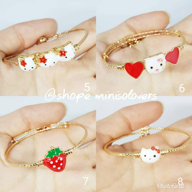 Gelang anak xuping hello Kitty fleksibel [GA-38]