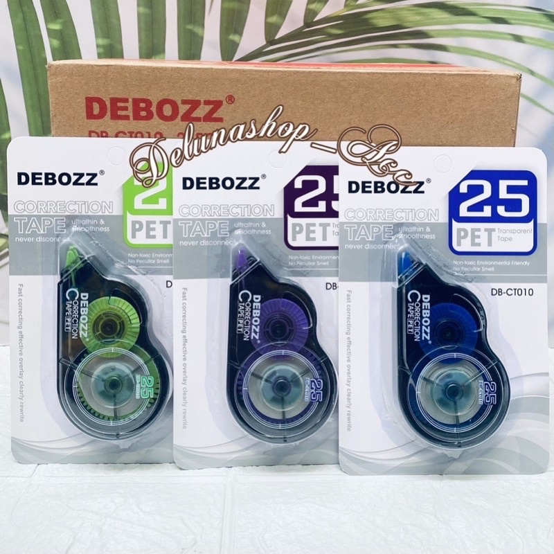 Jual CORRECTION TAPE / TIP EX KERTAS MEREK = DEBOZZ type = DB CT010