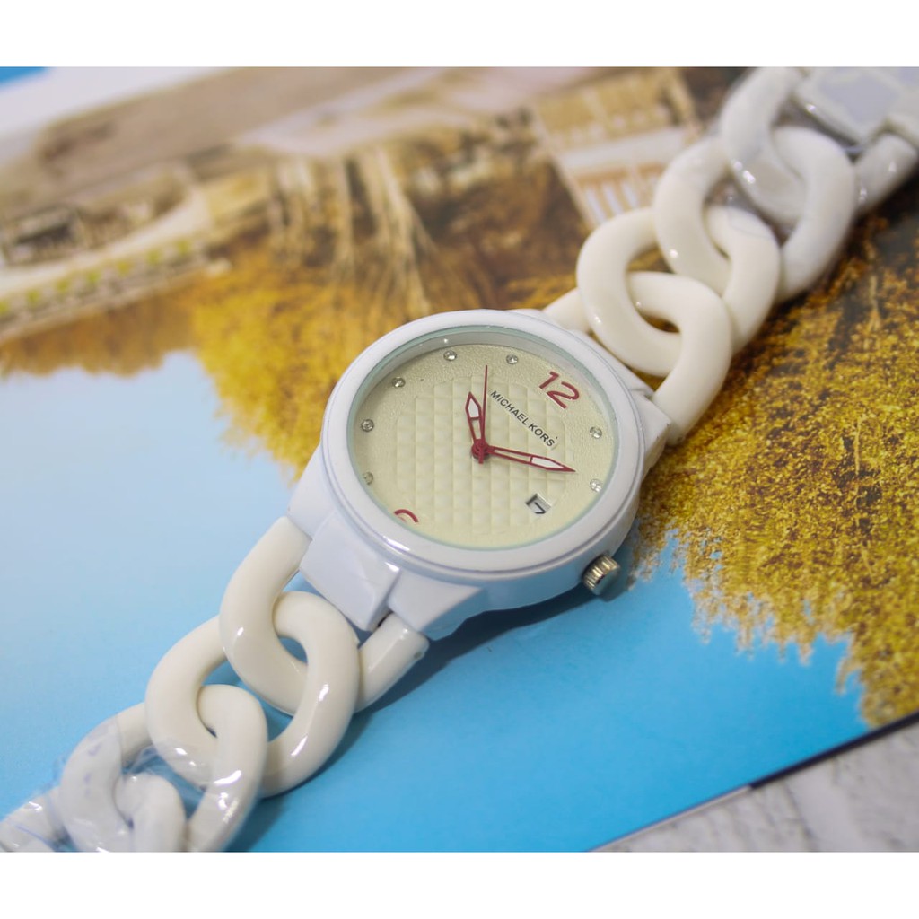 Bisa Cod - Jam Tangan Wanita MK6565 Kepang JE Tanggal Aktif Free Box & Baterai Cadangan