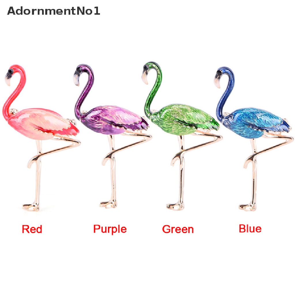 (AdornmentNo1) Bros Pin Enamel Bentuk Flamingo Untuk Wanita