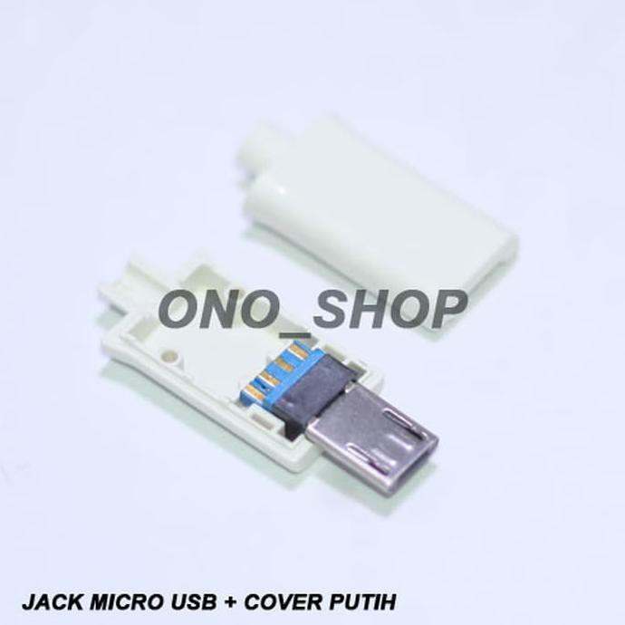 Super Promo Jack Micro Usb + Cover Putih