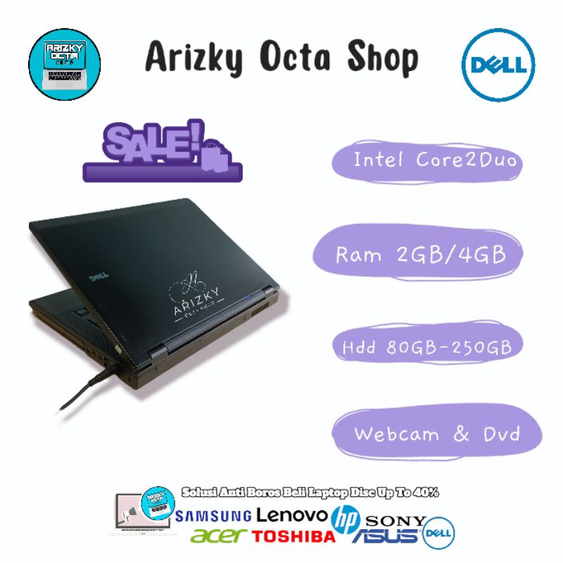 ✴️ STAR SELLER ✴️Laptop Dell Latitude Core2Duo Ada Webcam RAM 2GB/4GB - Zoom Ready Stok