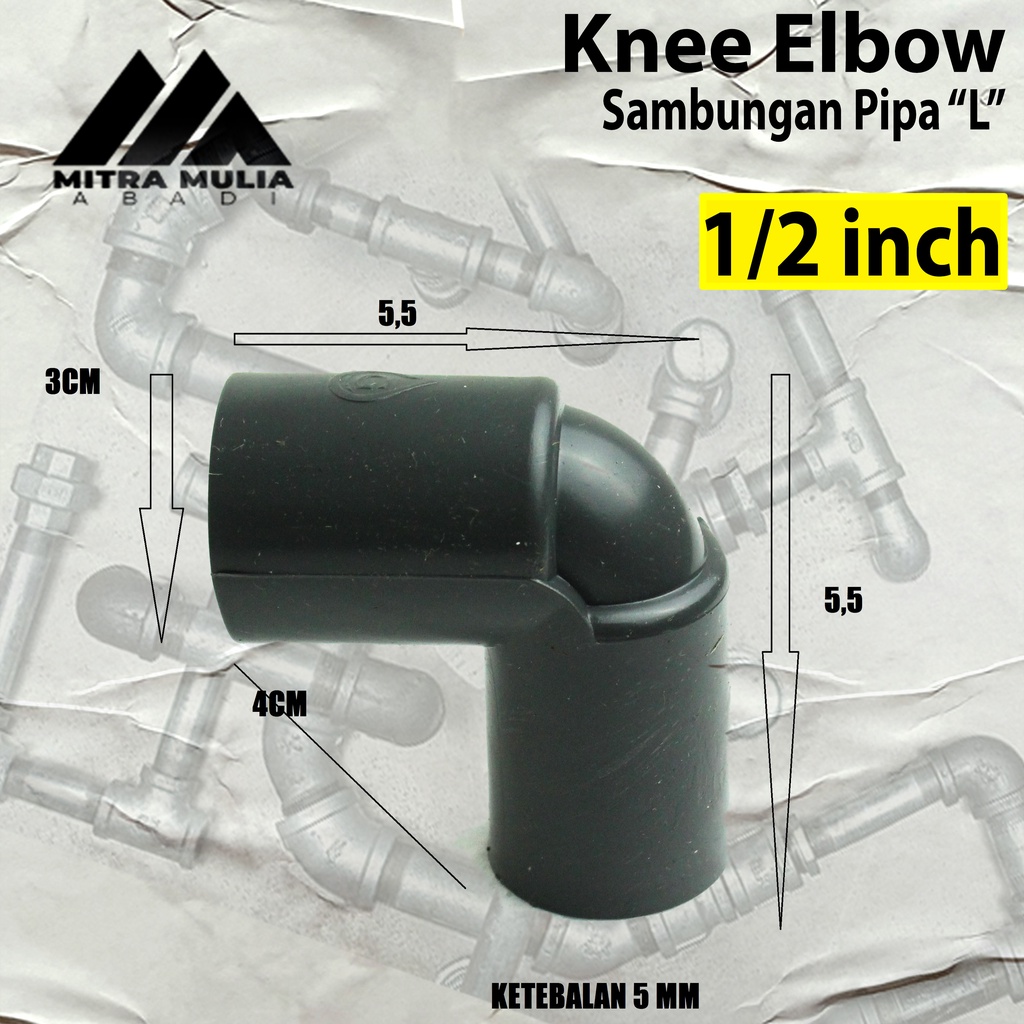 Knee/Elbow PVC TS 1/2&quot; Grest