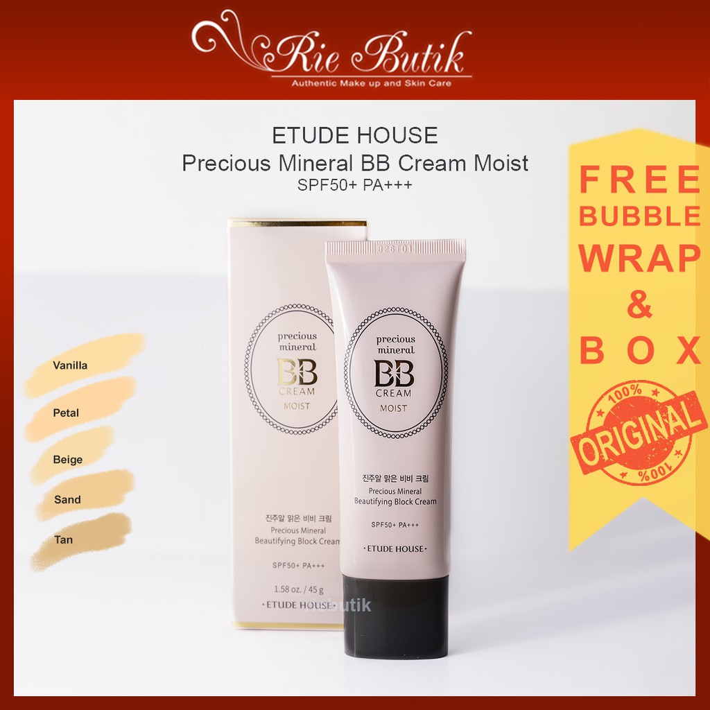 Etude House Precious Mineral BB Cream Moist SPF50+ PA+++ 45g Original Full Size