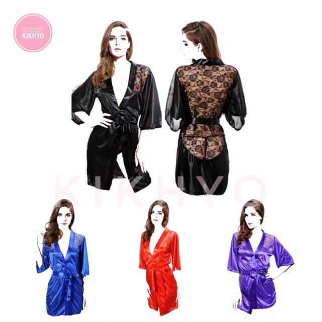 Baju Tidur Lingerie Kimono Wanita Model Transparan No. 4 ...