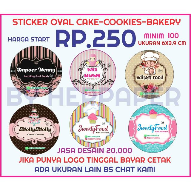 STICKER LOGO  STICKER MAKANAN STICKER COOKIES DESAIN  