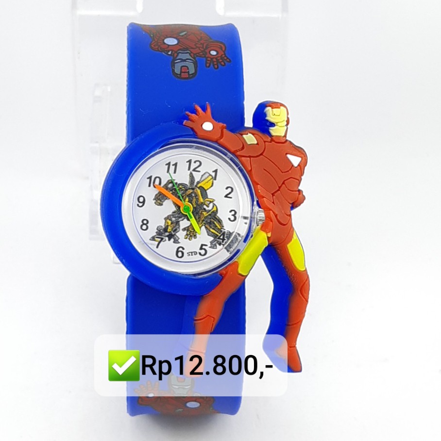 IRON MAN JAM TANGAN ANAK LAKI LAKI CEPLOK JT1517 GROSIR MURAH