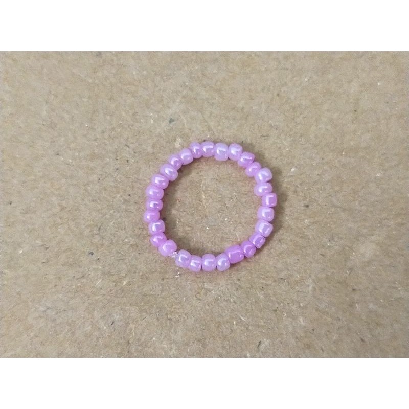 

PURPLE PASTEL ROUND BEAD RING