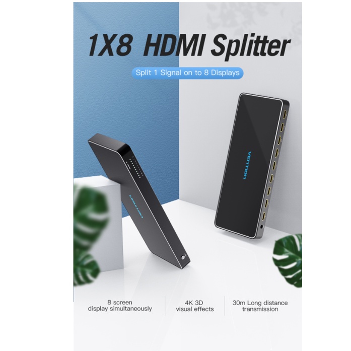 Vention HDMI Splitter 1 in 8 out HDMI Duplicate Screen 4K
