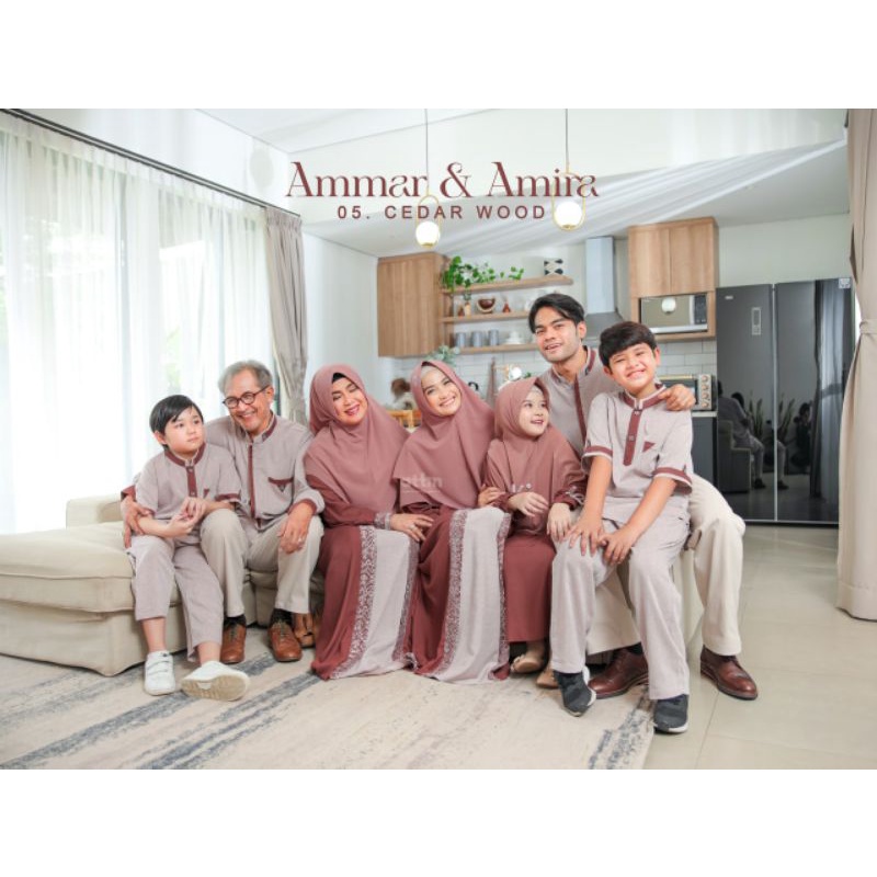 SARIMBIT  Ammar Amira ATTIN Hijab  TERBARU 2022-Po Sarimbit Lebaran 2022- Baju Couple Keluarga Famil