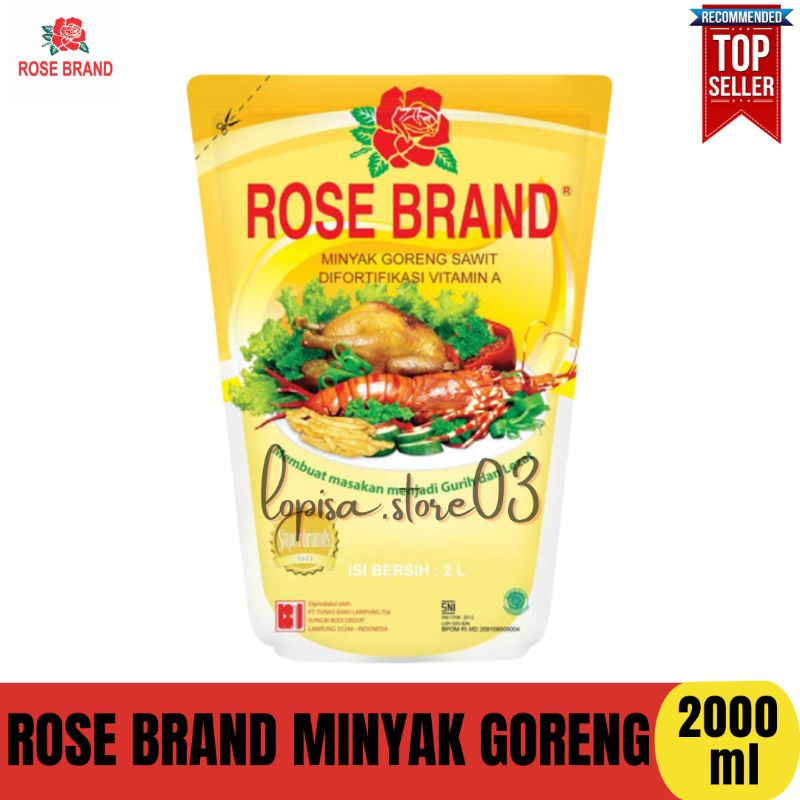 

ROSE BRAND MINYAK GORENG 2 LITER (max 1 dus)