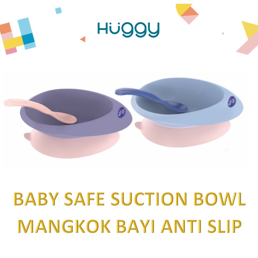 Baby Safe B354 Suction Bowl With Spoon Mangkok Anak Anti Geser Sendok