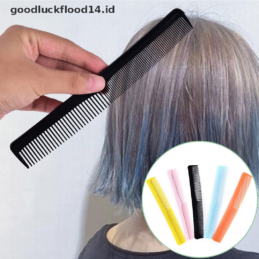 [OOID] 5x Salon Anti static Hairdressing Hair Cutting Plastic Comb Fine Tooth Comb Tool ID