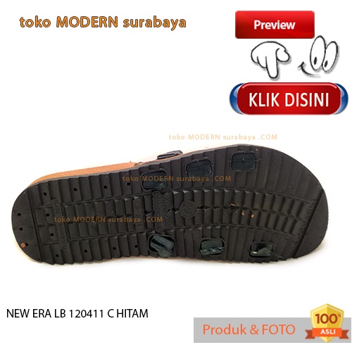 Sandal Wanita casual sandal slide karet murah NEW ERA LB 120411 C HITAM