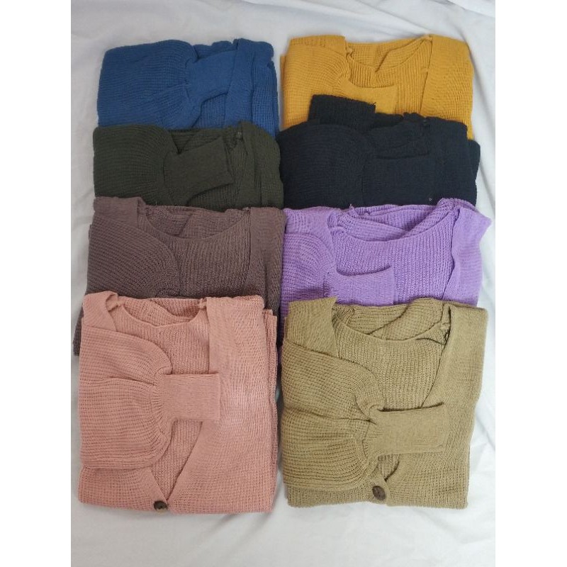 Cardigan Rajut BALONE Kancing Batok Wanita Knit Wear Muslimah-1