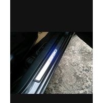 sillplate sealplate sill plate injakan samping pintu mobil honda brio lampu led kristal blue