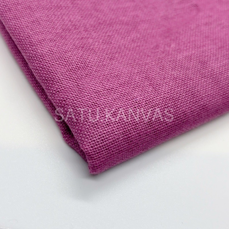 Kain LINEN RAMI Kualitas Premium bahan katun linen-Lavender