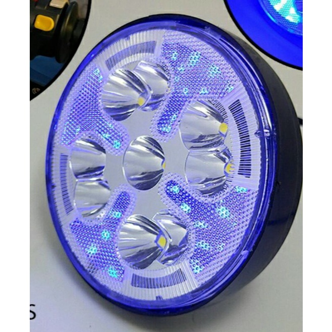 LAMPU SOROT / LAMPU TEMBAK BREKET SPION NEW 9 MATA LED BIRU MERAH