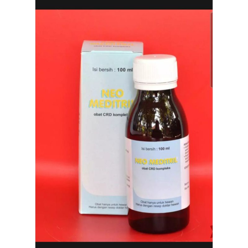obat ayam sakit snot ngorok meditril 100ml crd kompleks burung merpati lesu  kurang fit