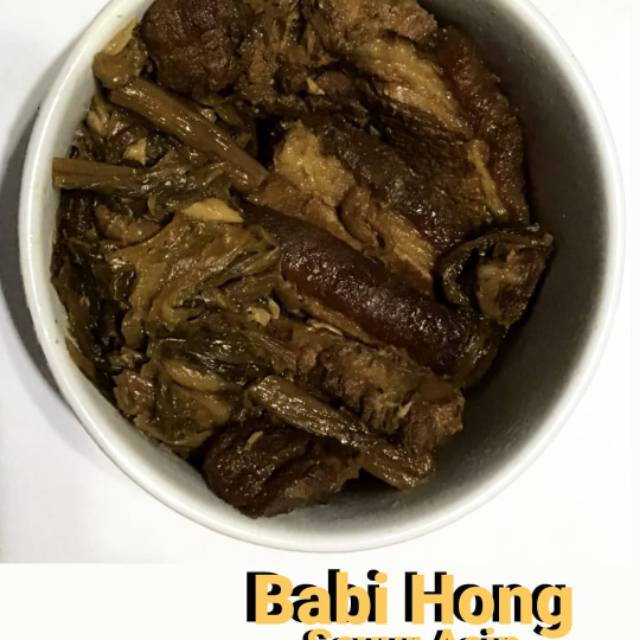 Babi Hong Sayur Asin Kering