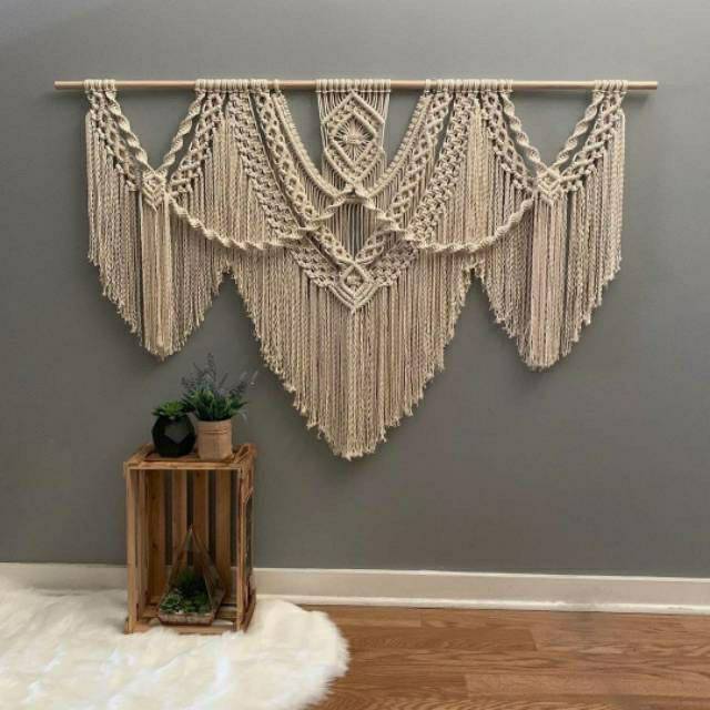 Macrame jumbo wall hanging hiasan dinding