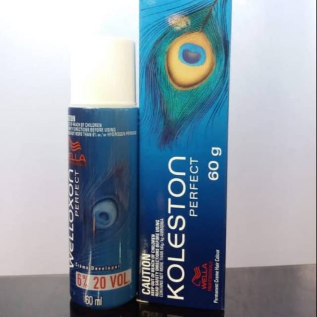 Wella Koleston pewarna rambut 60gr dan oxidant 60gr