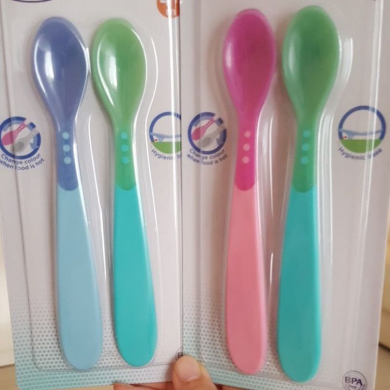 Baby Safe BS347 Heat Indicator Spoon round sendok makan bayi mpasi