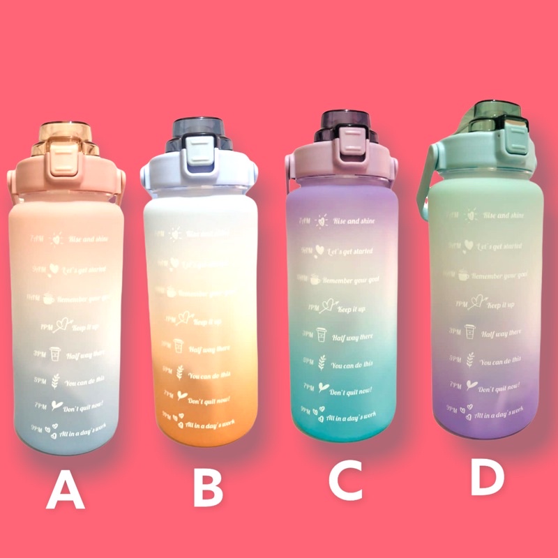 READY STOK BOTOL SEMANGAT/BOTOL MOTIVASI/BOTOL GALON/MOTIVATION WATER BOTTLE  2L