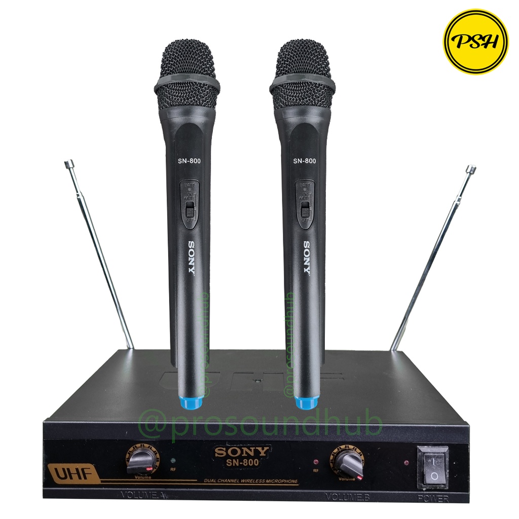 Sony SN-800 SN800 Mic Wireless Microphone UHF Handheld Genggam Pegang